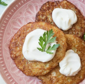 Placki Ziemniaczane ze Śmietaną (4 sztuki)