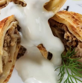 Naleśniki z mięsem wieprzowym-3 szt