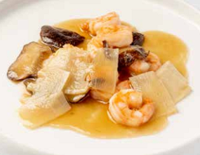 181· GAMBERI CON BAMBÙ E FUNGHI