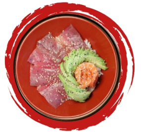 Saumon et thon chirashi