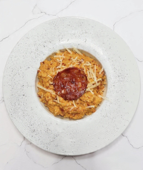 TAGLIATELLES AU CHORIZO ET PARMESAN