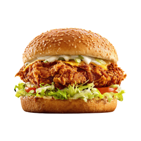 Burger Crispy și Cartofi Pai