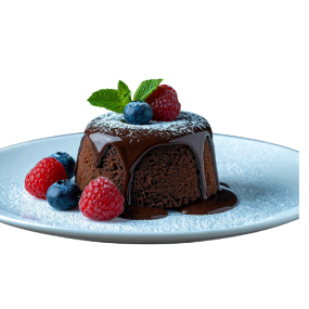 Lava Cake cu Sos de Caramel Sărat și Înghețată de Vanilie