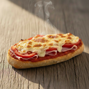 Ciabatta rozpékaná - rajče, šunka, sýr