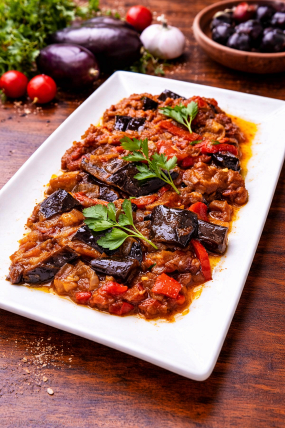 Mâncare de Vinete cu Ardei