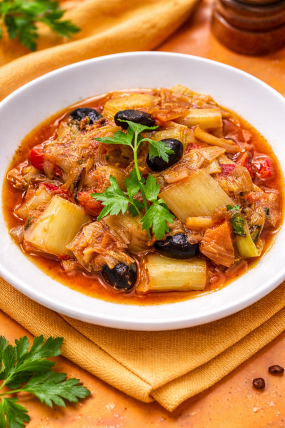 Tocăniță de Praz cu Măsline