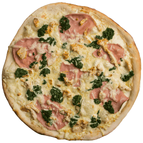 Pizza špenátová s kuřecím masem
