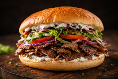 Kebab v tureckém chlebu