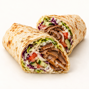 6. KEBAB V TORTILLE KLASICKÝ (classic kebab wrap)