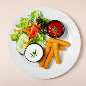 Gebackene Mozzarella Sticks (5 Stück)