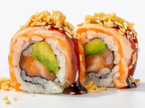 Uramaki Salmon Flambè Arachidi