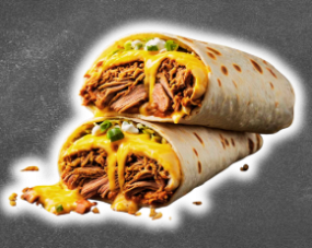 Pulled Pork Cheese Burrito