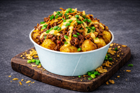 Beef Kebab Cheese Potatoes