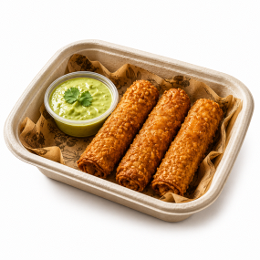 Chicken Cheese Taquitos mit Creamy Avocado Dip