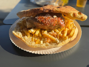 Ciolan Glazurat & Cartofi cu Parmezan si Usturoi 
