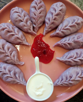 Pierogi z czarną porzeczką i mascarpone﻿ 