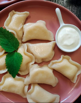 Pierogi z twarogiem o smaku waniliowo-pomarańczowym 