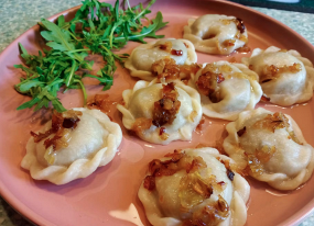 Pierogi z kaszą gryczaną z grzybami