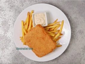 Smažený Sýr s Hranolkami