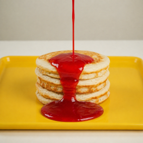 Pancake mit Erdbeersauce