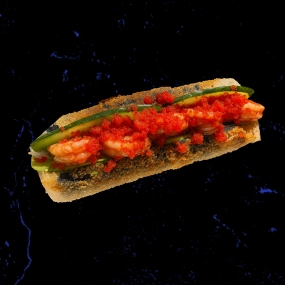 Roll dog z krewetką