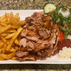 Dönerteller mit Pommes