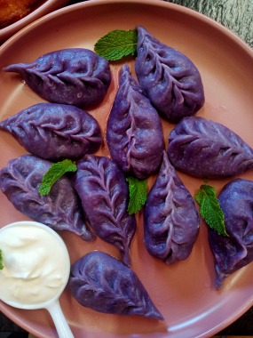 Pierogi z czarną porzeczką i mascarpone﻿