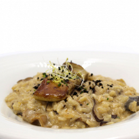 Risotto de boletus con foie