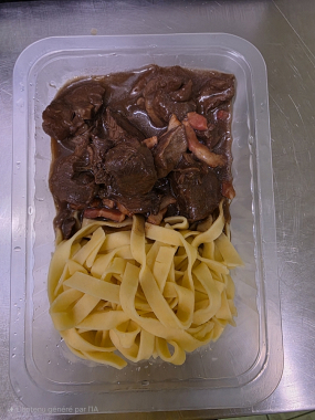 bœuf bourguignon tagliatelles fraiches