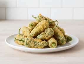 Pimientos de padrón en tempura 