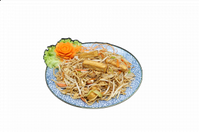 51. Gebratene Nudeln mit Tofu nach Barbecue-Art