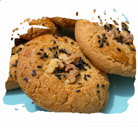 Cookie aux noix, jujubes et pépites de chocolat