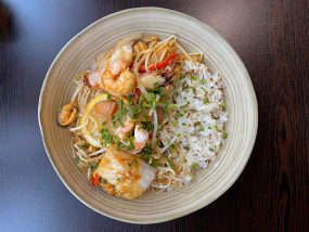 Roulés de Cabillaud aux amandes sauce persil & Epinards