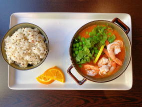 Crevettes Thaï Curry et Coco