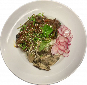 Emincé de boeuf sauce Truffes et Menthe