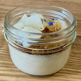 Panacotta à la Poire & sirop d'érable