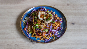 Nouilles sautées Teppanyaki végétariennes (Option Tofu)