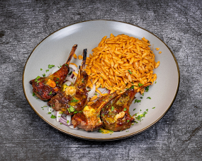 Lammkotelett aus der Krone