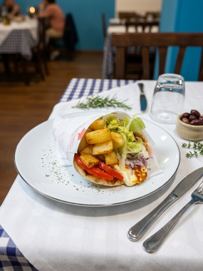 Pita Vegetariana con Halumi