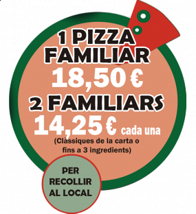 Oferta Pizza Familiar 