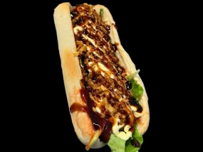 Hot dog salmon fried