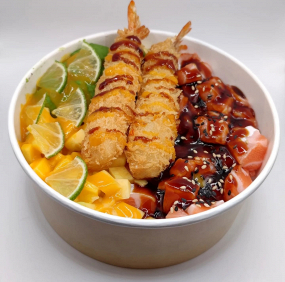 Poke tropical ☀️🥭🥑🍤🍋🌴