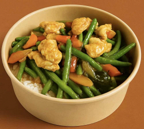 Epicé Poulet sauté curry rouge (Gai pad Prik Gang)