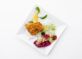 HALIBUT filet 200g ZESTAW ziemniaki/surówki