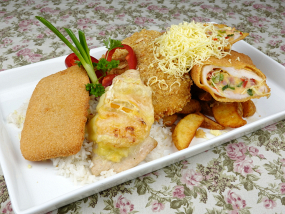 Diófa tál vegyes körettel