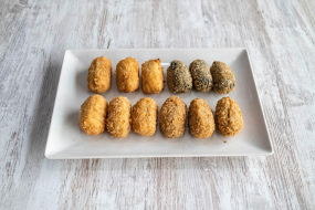 Mix Croquetas Premium ( 12 und) ( jamon ibr ,boletus, bacalao y rabo de toro)