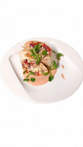 Tortilla s trhaným vepřovým masem