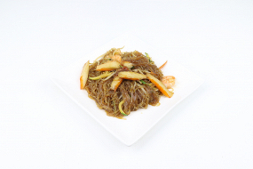 U6.Spaghetti di Soia con Verdure e Frutti di Mare