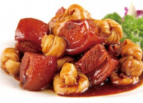 百叶结烧肉 bai ye jie shao rou