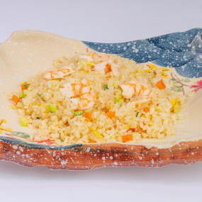 P12- Riso saltato con gamberi, verdure e uova